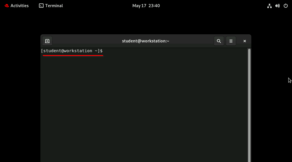 The GNOME terminal program