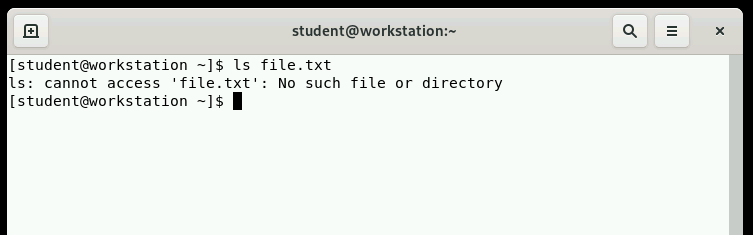 Error message when file is not found