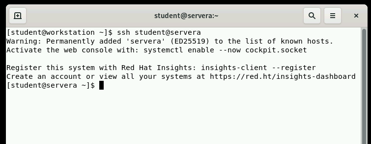 image of a SSH login screen
